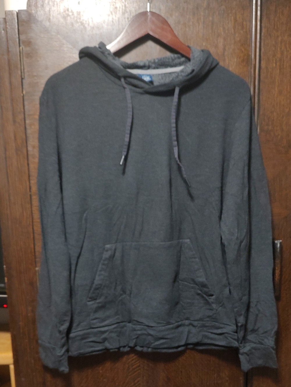 George Men's Dark Charcoal Hooded Pullover Sweatshirt